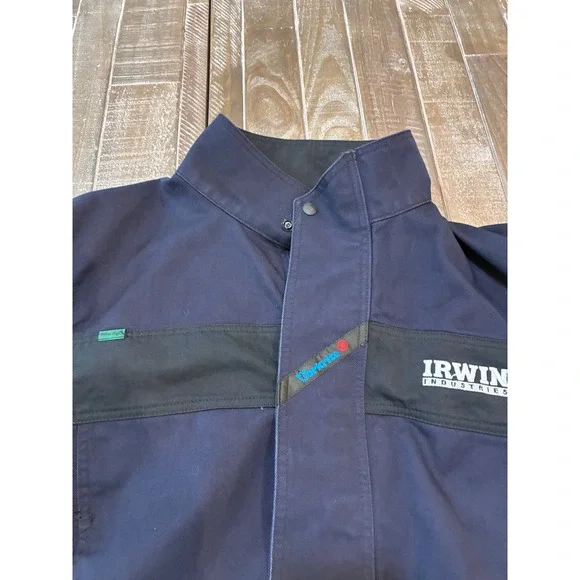 Workrite FR Bomber Jacket Mens Medium Navy Irwin Industries - Picture 4 of 9